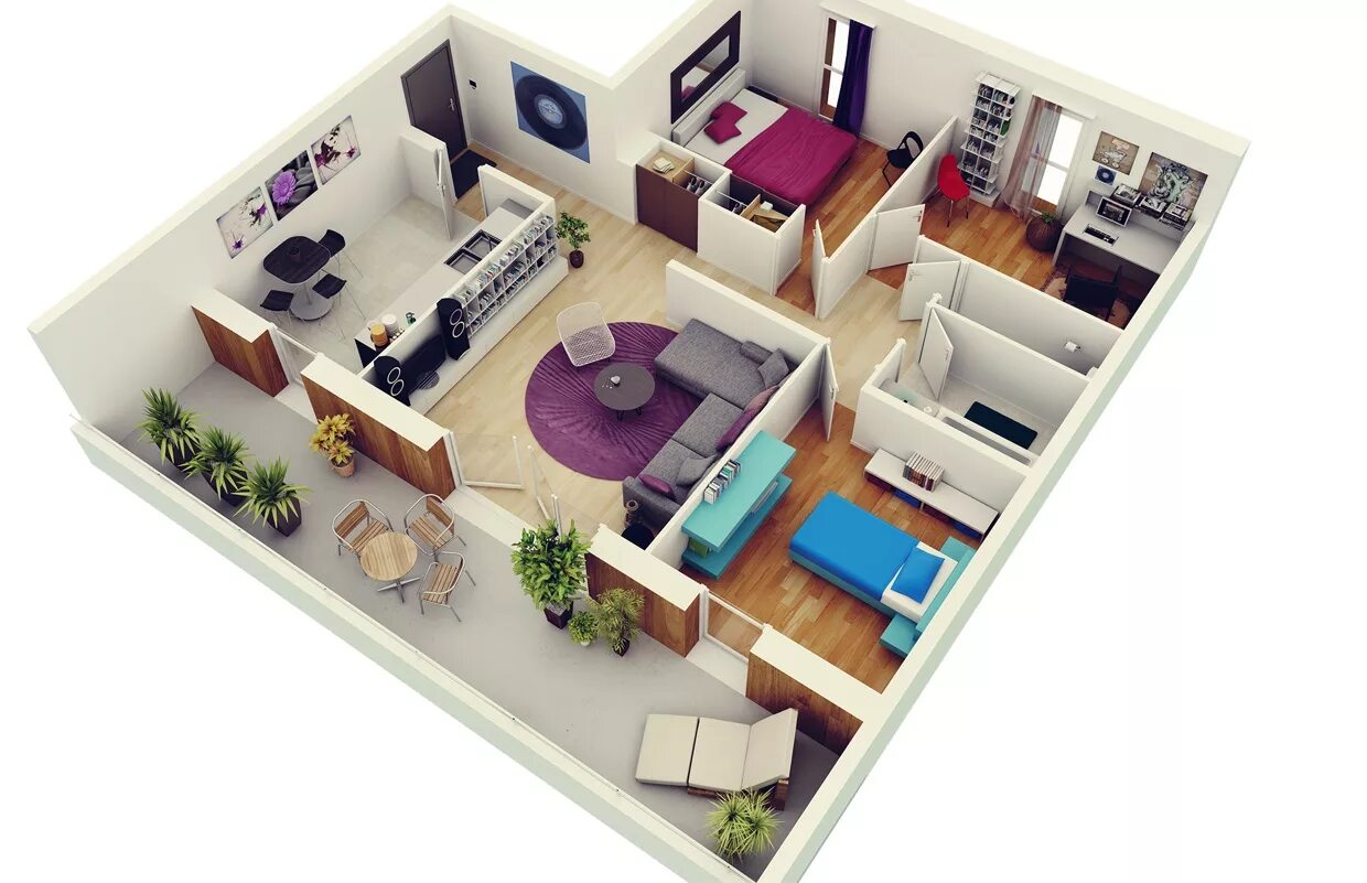 Красивые планировки квартир. Планировка комнаты. 3д план 4 комнатной квартиры. 3d планировка двухкомнатной квартиры.
