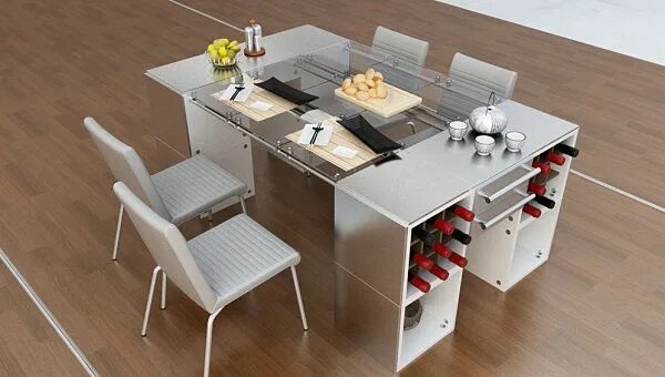 Wall mounted extending kitchen table FORTUNE By IDEAS Group Table de cuisine pli