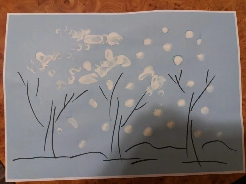 Деревья в снегу вторая младшая группа рисование. Рисование первый снег. Рисование первый снег подготовительная. Рисование зимнего пейзажа в ср.гр. Рисование с детьми первый снег.