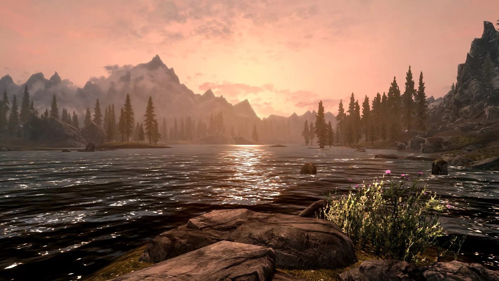 The elder scrolls сборка. The Elder Scrolls пейзажи. Скайрим 4r. The Elder Scrolls v Skyrim фон.