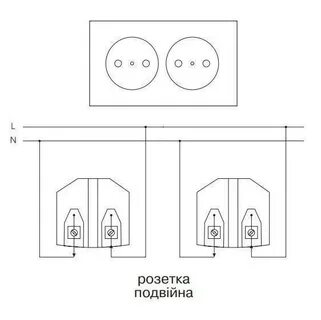 Схема подключения двойной розетки