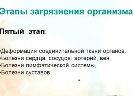 Загрязнение организма