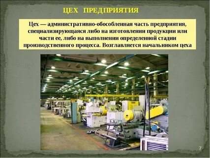 Что такое цех история 6 класс кратко