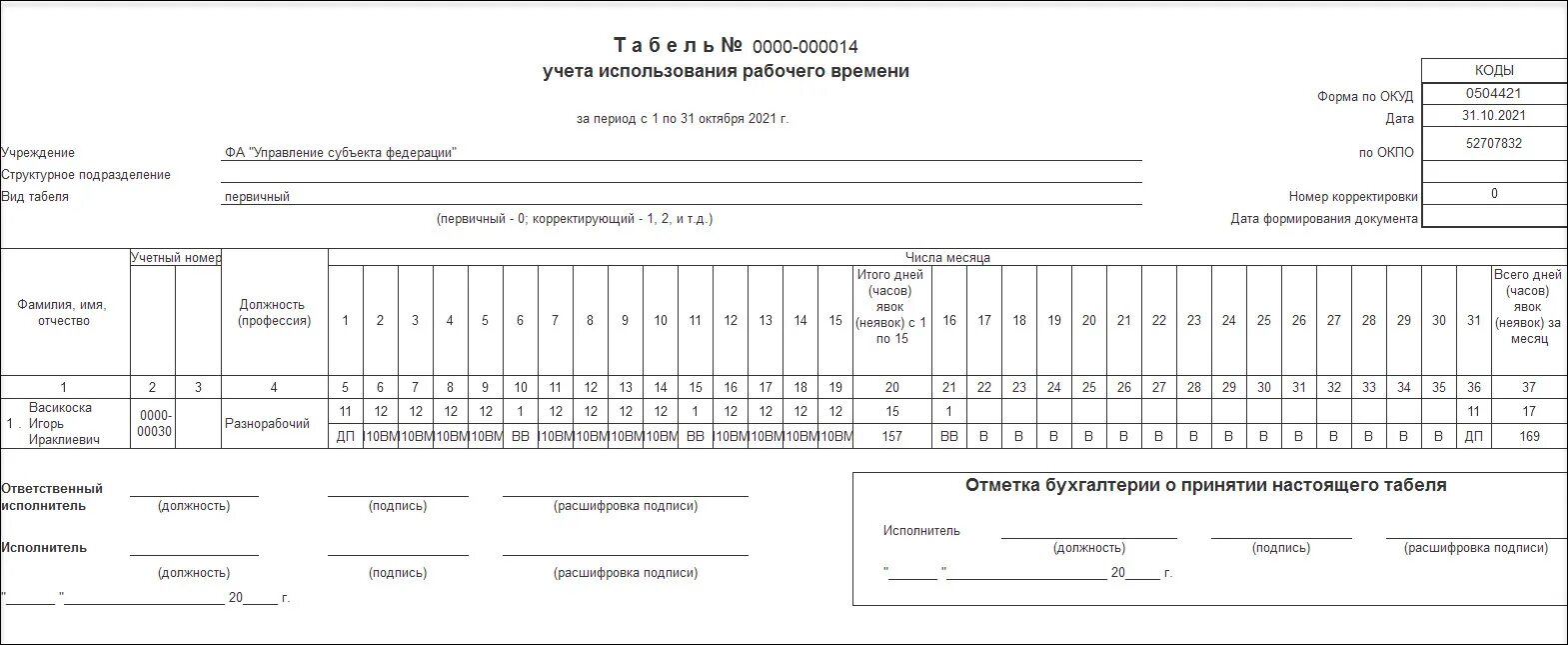 Приказ о ведении табеля. Форма ОКУД 0504421. Пример заполнения табеля учета рабочего времени преподавателей. Табель учета рабочего времени т-13. Табель учета рабочего времени образец.