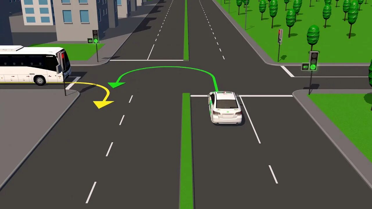 Пункт ПДД 13.5. ПДД 13.5 разъяснения. Разворот на перекрестке под стрелку. Разворот на перекрестке под стрелку налево.