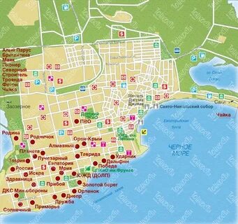 Санаторий евпатория на карте города