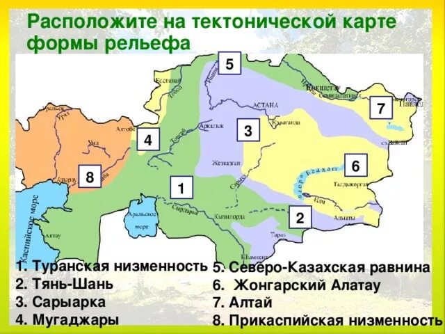 Где находится туранская низменность на карте