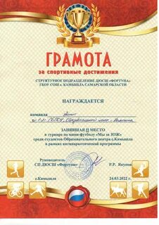 Достижения грамоты