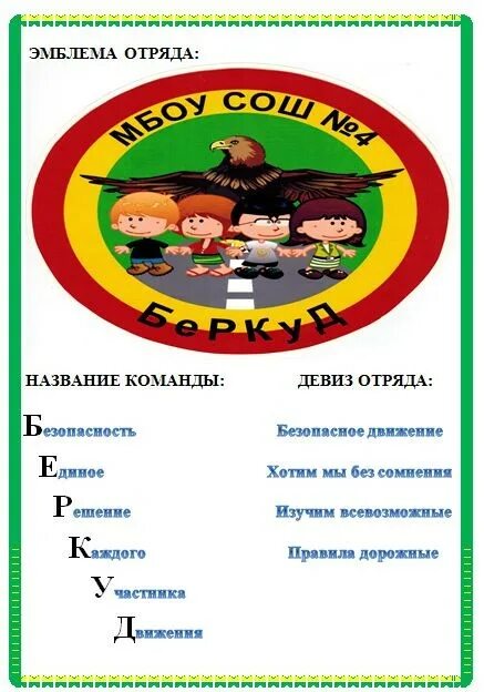 Исем девиз. Название команды по безопасности. Название команды и девиз. Название и девиз команды по ПДД. Название отряда.