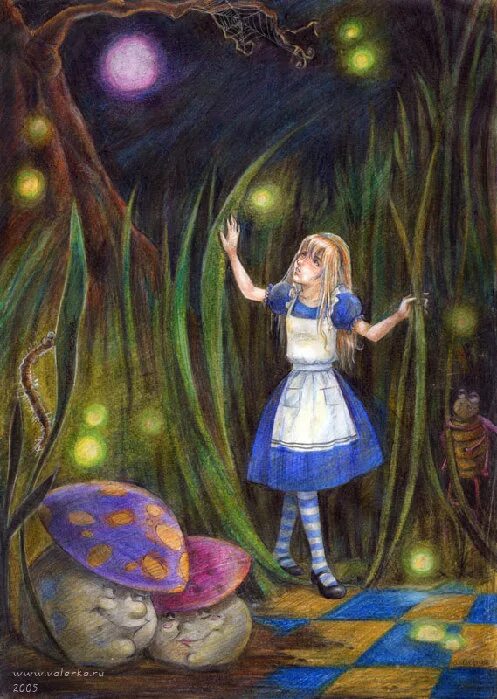 Нарисовать сказку алиса в стране чудес. Алиса в стране чудес Зазеркалье. Алиса в стране чудес Зазеркалье лес. Сказка Алиса в стране чудес в Зазеркалье. Иллюстрация к сказке Алиса в Зазеркалье.