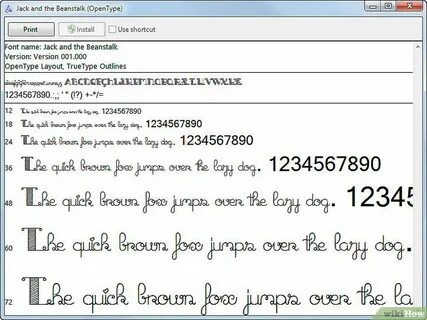 Название шрифтов windows
