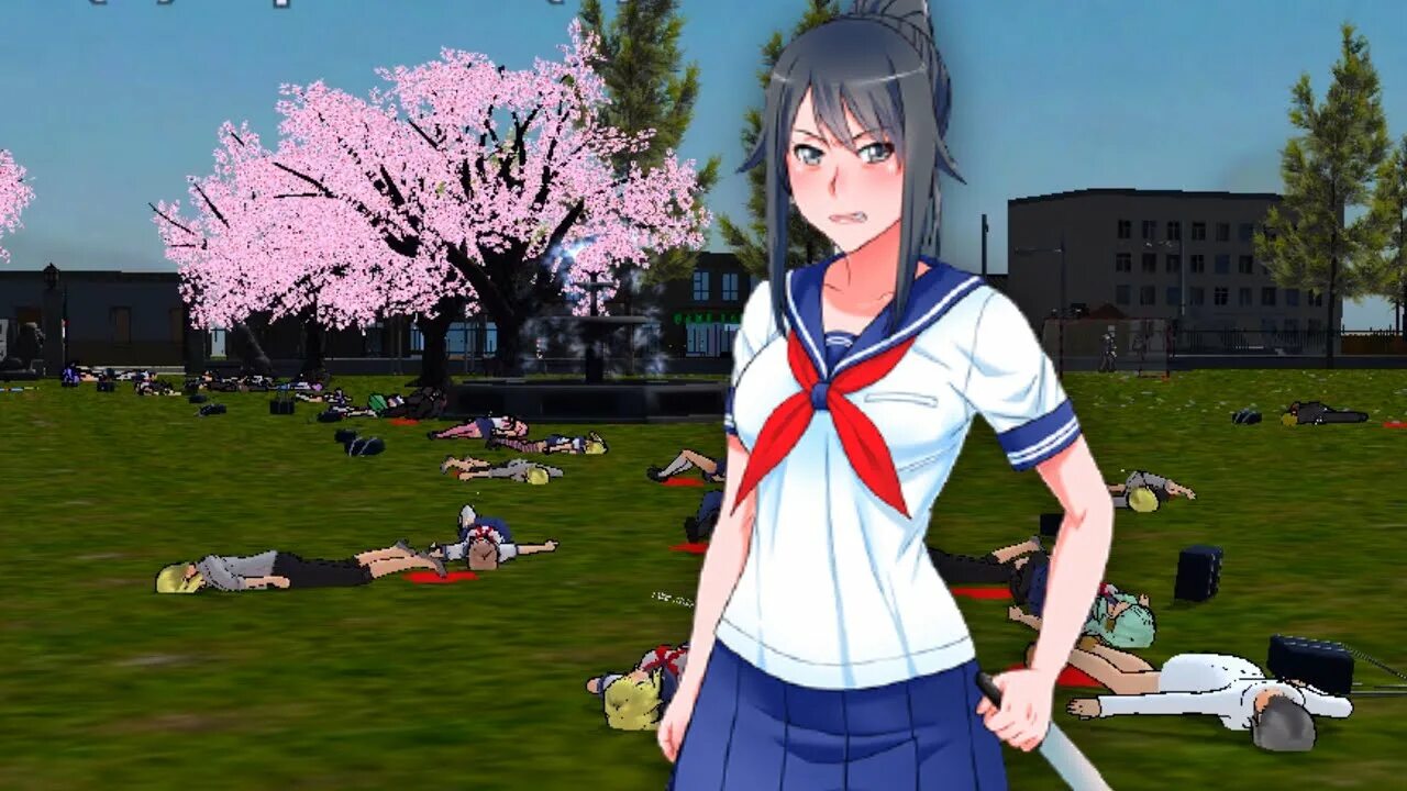 Симулятор старой школы. Скул герл симулятор. Yandere School финал. Osana Najimi and Ayano Aishi Yandere Simulator.