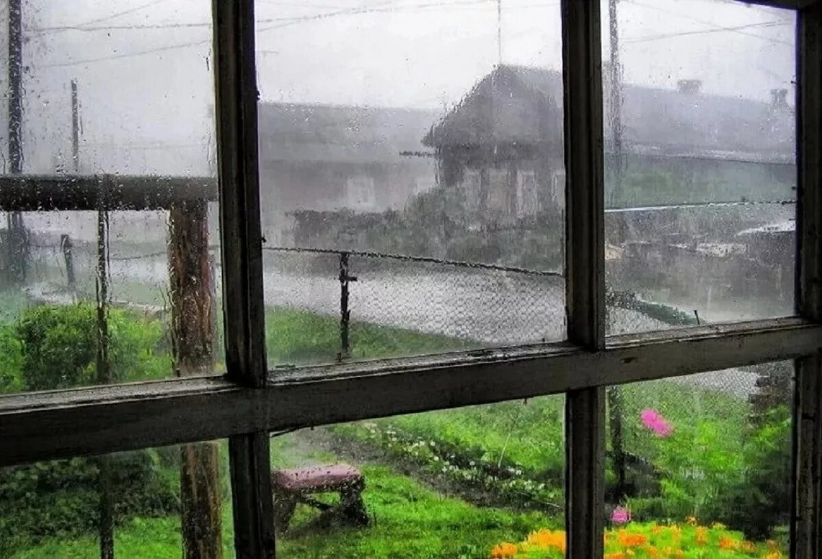 Вид из деревенского окна. Вид из окна. Вид из окна дождь. Вид из окна в деревне. Видеть за окном дождь