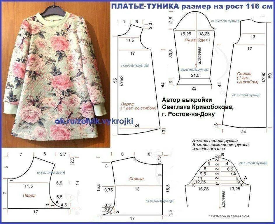 Выкройка платья для девочки 6