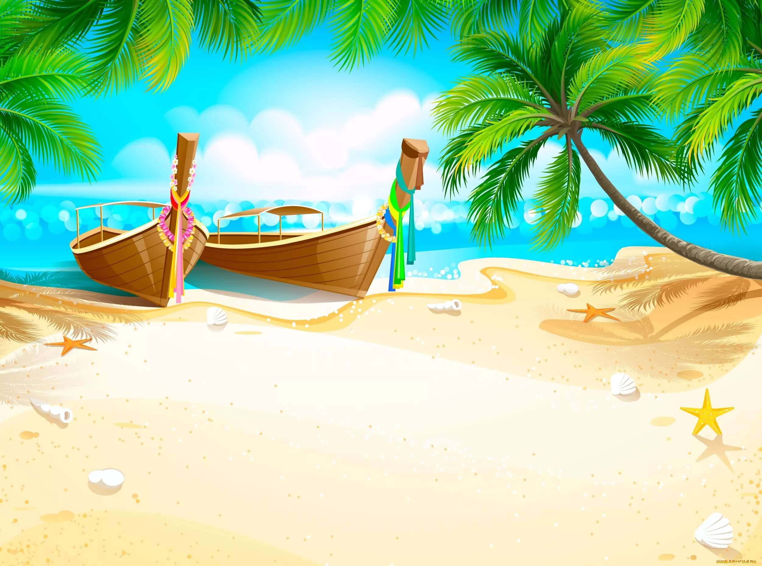 Summer treasure. Пляж мультяшный. Пляж иллюстрация. Остров детский фон. Море пляж вектор.