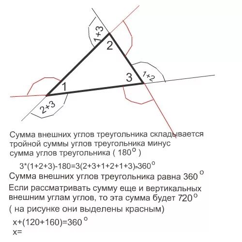 Сумма чего равна 360. Чему равна сумма всех внешних углов треугольника. Сумма внешних углов треугольника равна 360. Сумма внешних углов треугольника равна 360 доказательство. Чему равна сумма внешних углов треугольника.