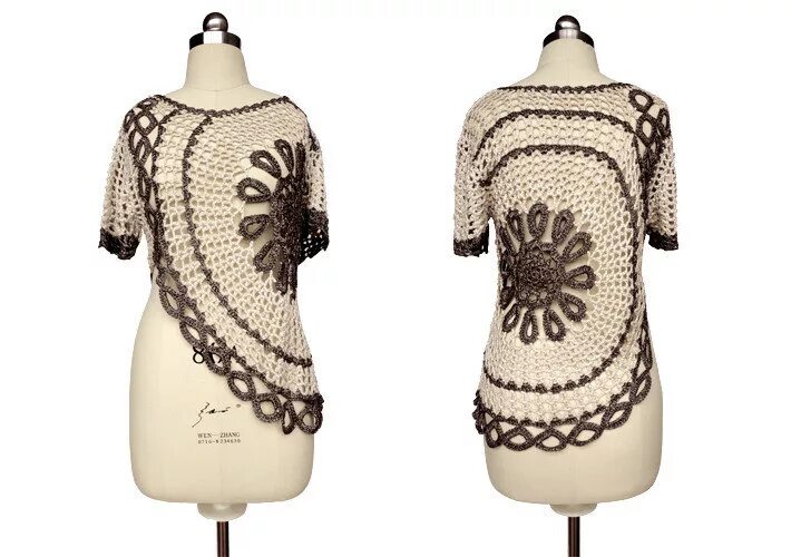 Летняя кофта крючком. Жакет ананасами. Туника по кругу. Alize diva batik туника зигзаг. Вязаные блузы крючком.