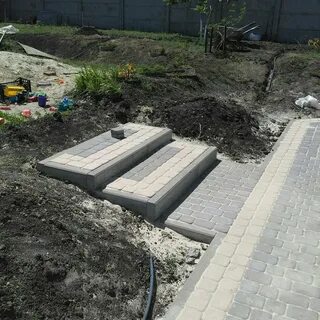 Сделать ступеньку из тротуарной плитки