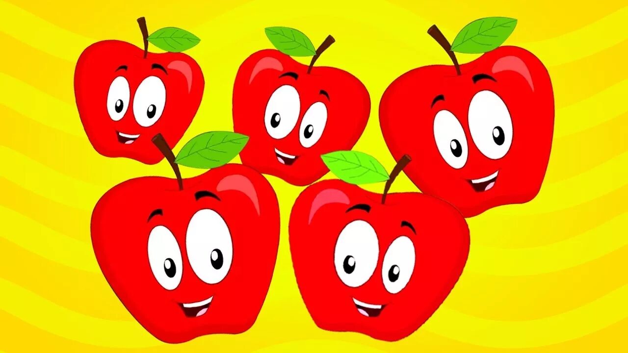 The apple am little. Five Red Apples. Загадки про фрукты. Прыгающее яблоко. Five little Apples.