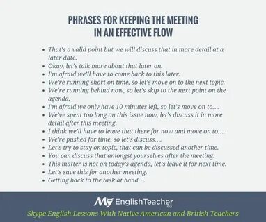 Meeting phrases