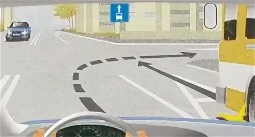 Автобус начинает движение от остановки
