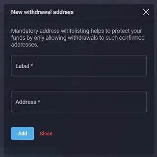 Withdraw address
