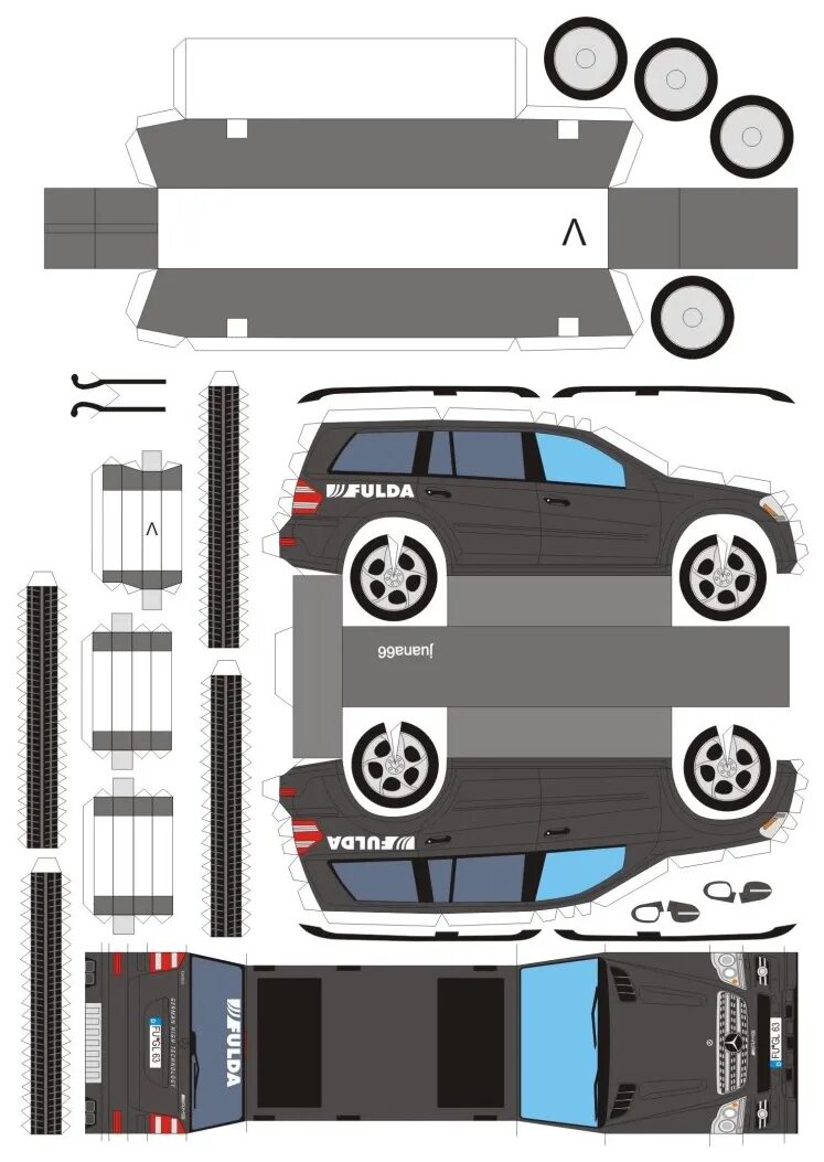 Paper car templates