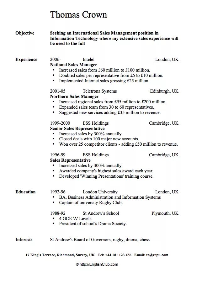 Resume перевод