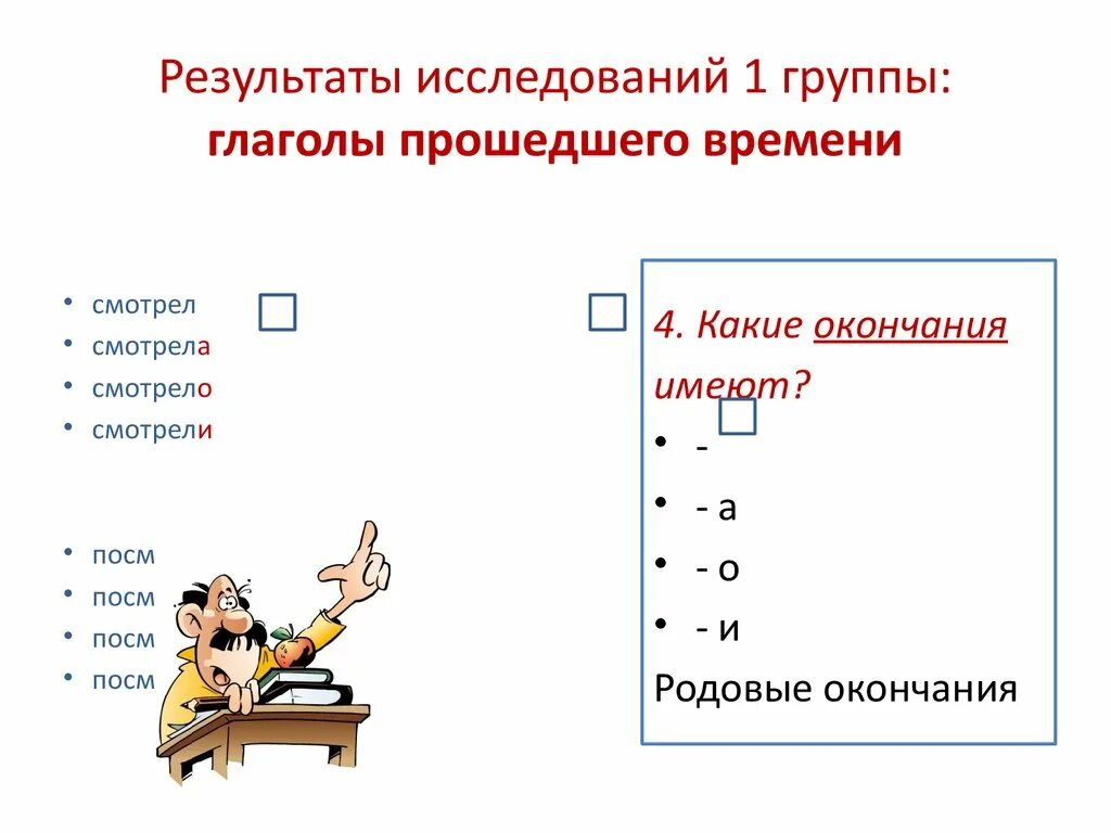 Рисунки в прошедшем времени