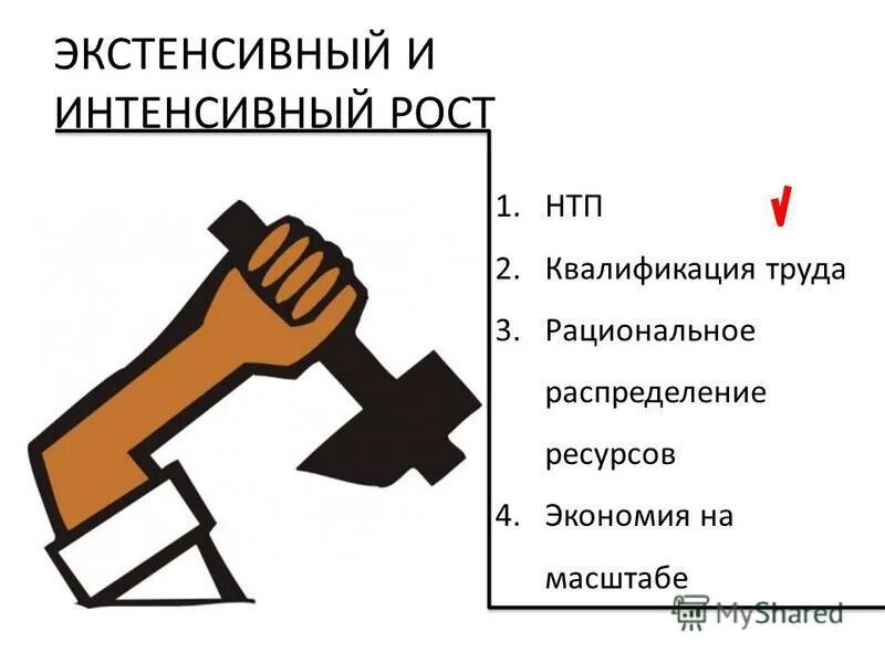 производительность труда интенсивный или экстенсивный