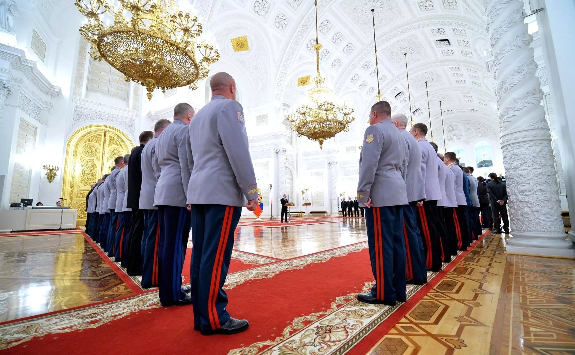 Президентский прием. Георгиевский зал Кремля.