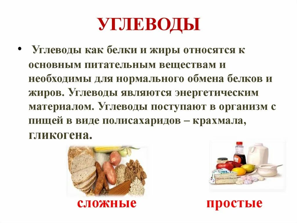 Простые углеводы жиры