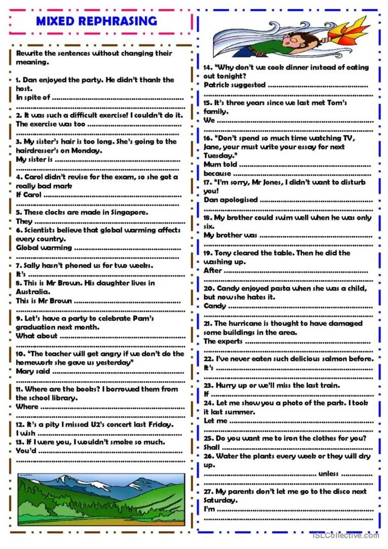 Rephrase the sentences. Rephrasing sentences. Rephrasing 4 Wish ответы. Mixed conditionals Worksheets. Unless first conditional Worksheet.
