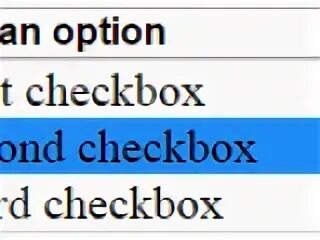 Select option checked. Select option checked