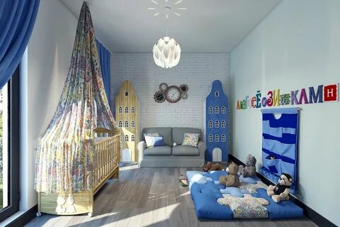 Лофт спальни детской