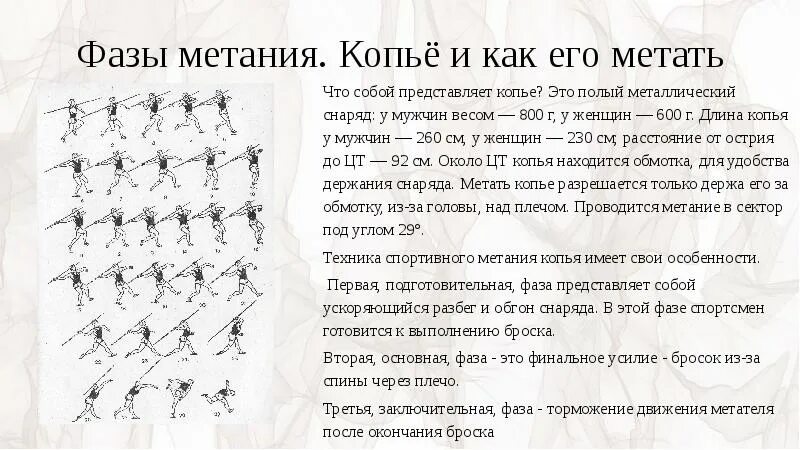 Какие фазы метания. Фазы метания. фазы метания копья. метание копья нормативы.