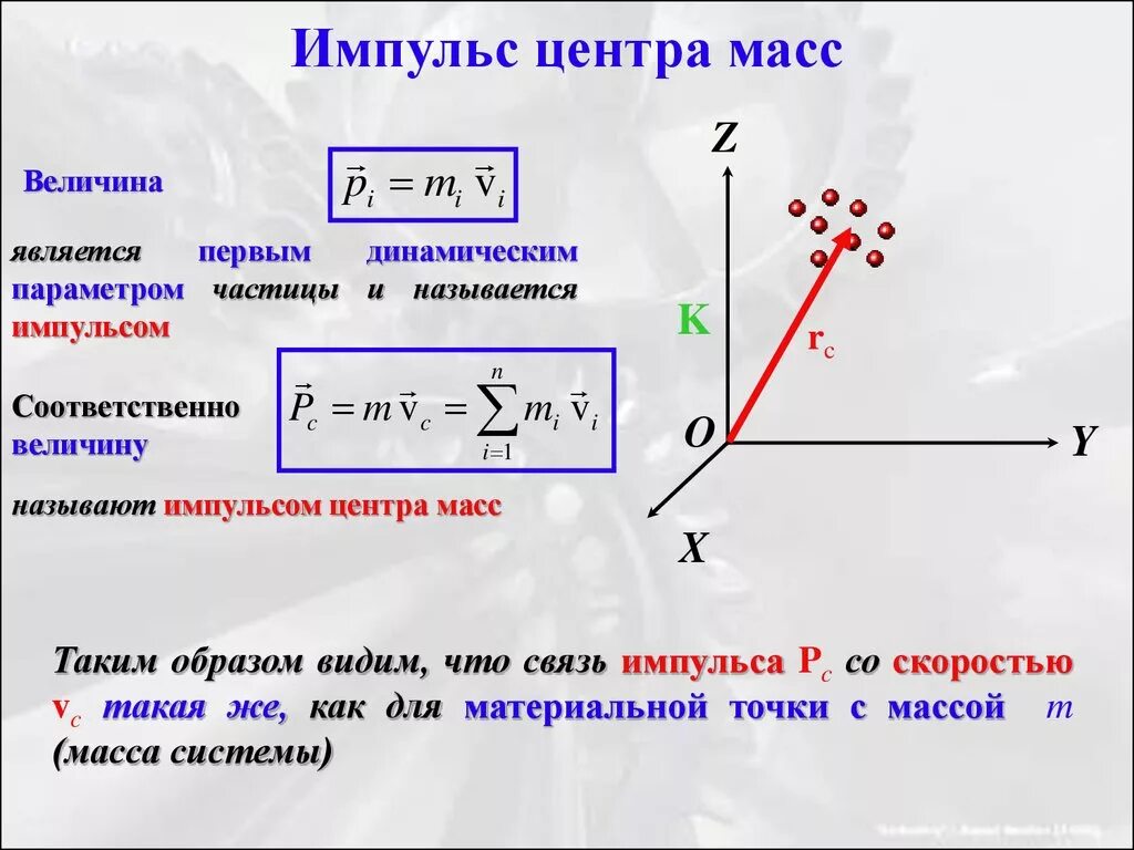 Скорость через массу. Импульс центра масс. Импульс в системе центра масс. Импульс частицы в системе центра масс. Импульс центра масс системы материальных точек.