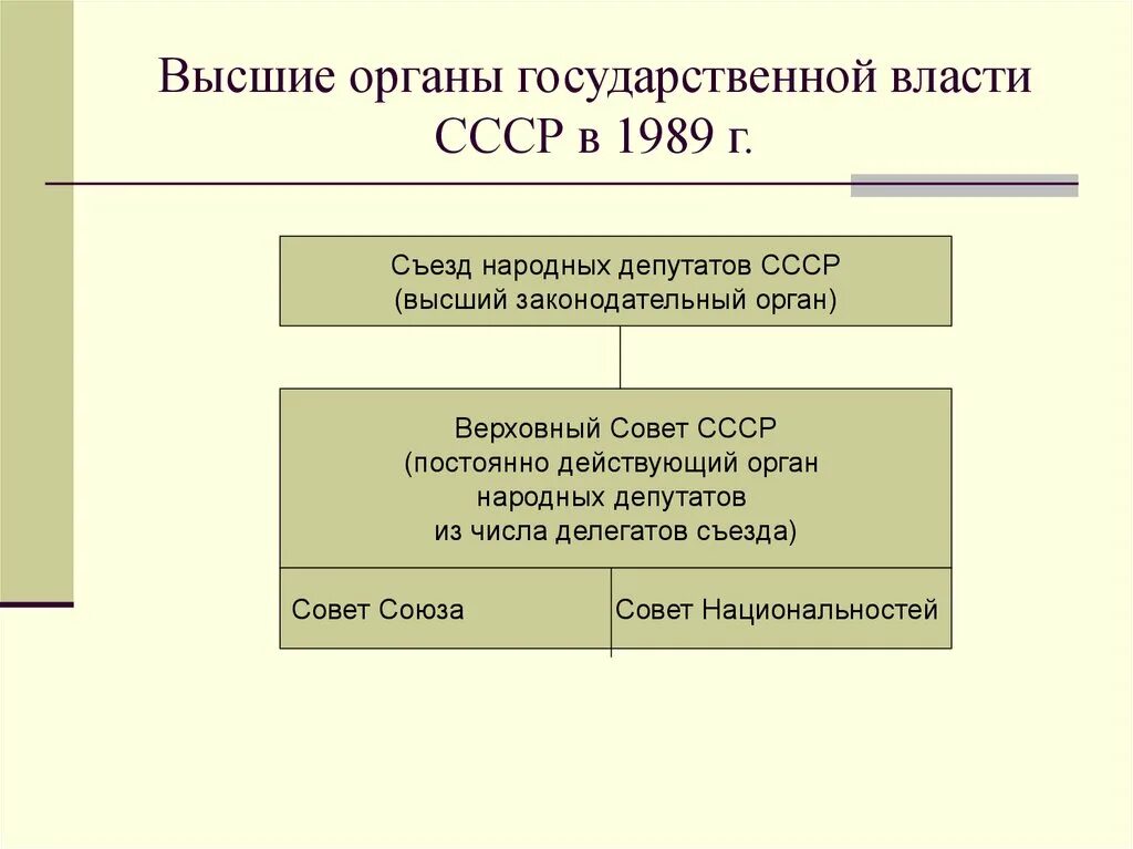 Государственная власть в ссср