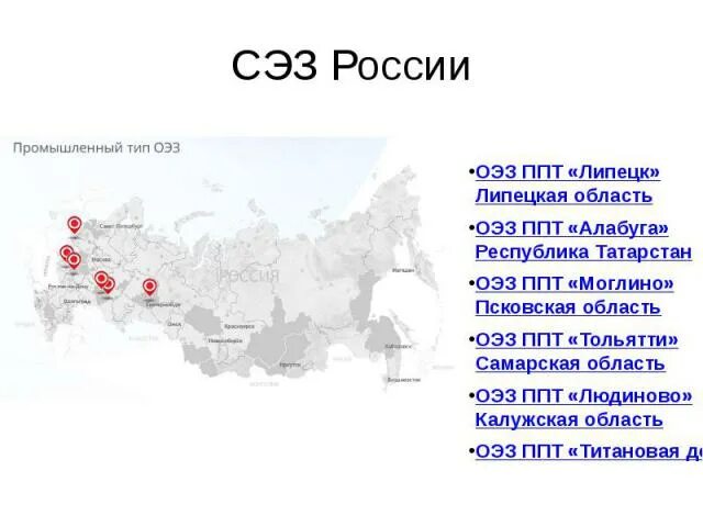 Что такое оэз в россии. СЭЗ В России 2021. Карта свободных экономических зон России. Свободные экономические зоны в России. Особые экономические зоны в России.