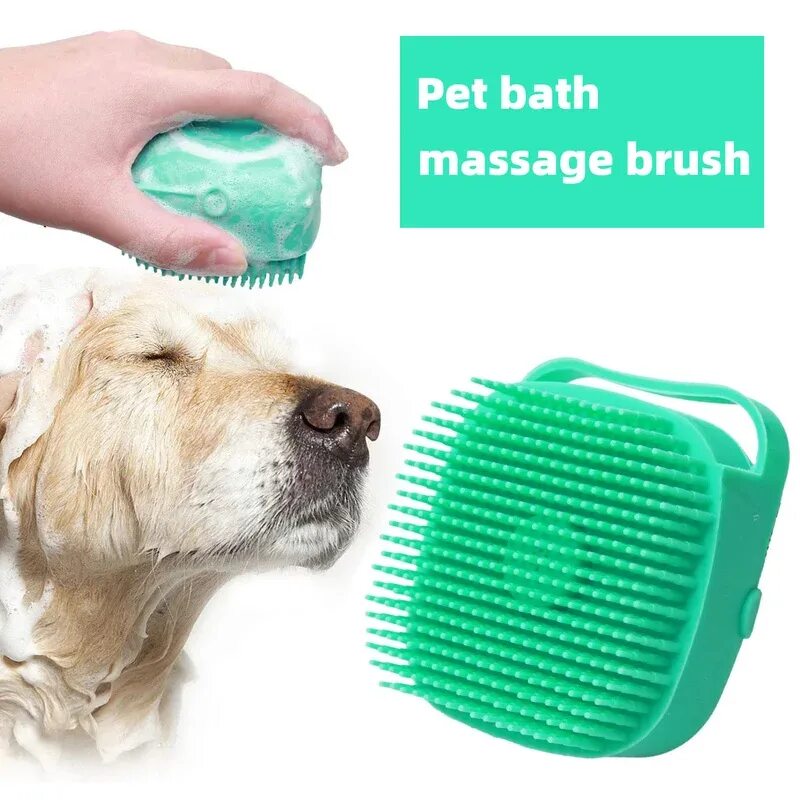 Pet Dog Shampoo Massager Brush Cat massage Comb Grooming Scrubber Shower Brush for Bathing short hair Soft Silicone Brushes. Силиконовая щетка. Щетка для собак. Силиконовая расческа для собак.