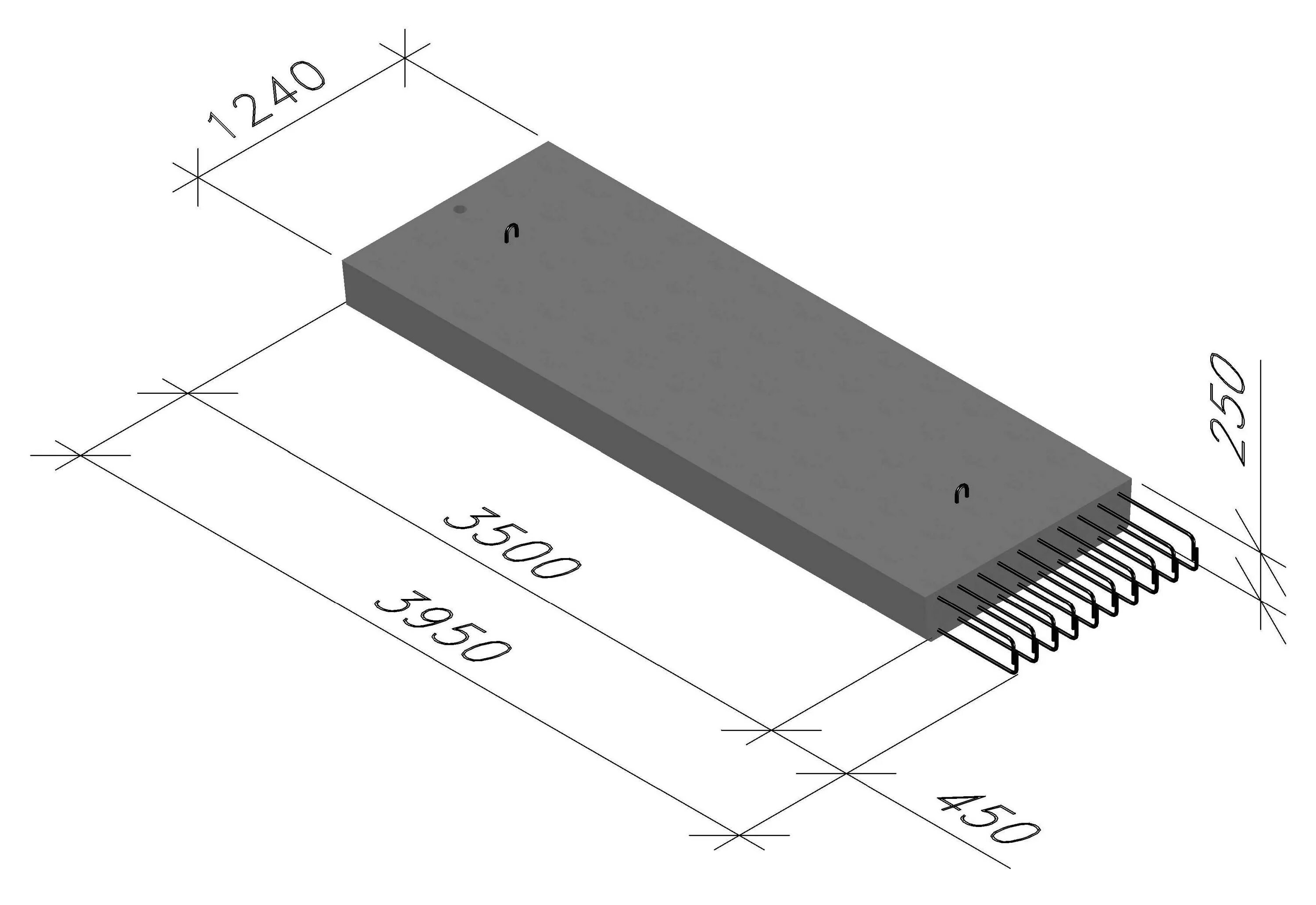 Планка замка 240х24мм бэксет 60мм. Pt124-50mpa-m14. 30. 98. 25.