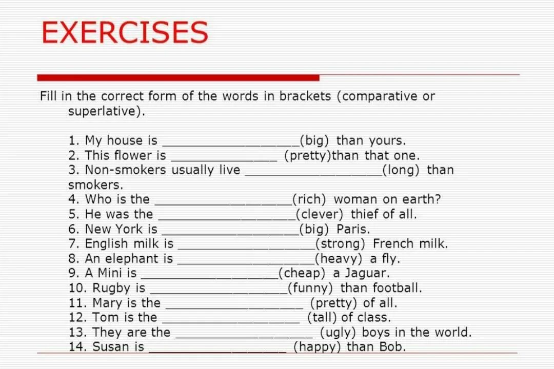 Comparatives and Superlatives задания. Degrees of Comparison exercises 4 класс. Comparative and Superlative adjectives упражнения. Comparison of adjectives упражнение.