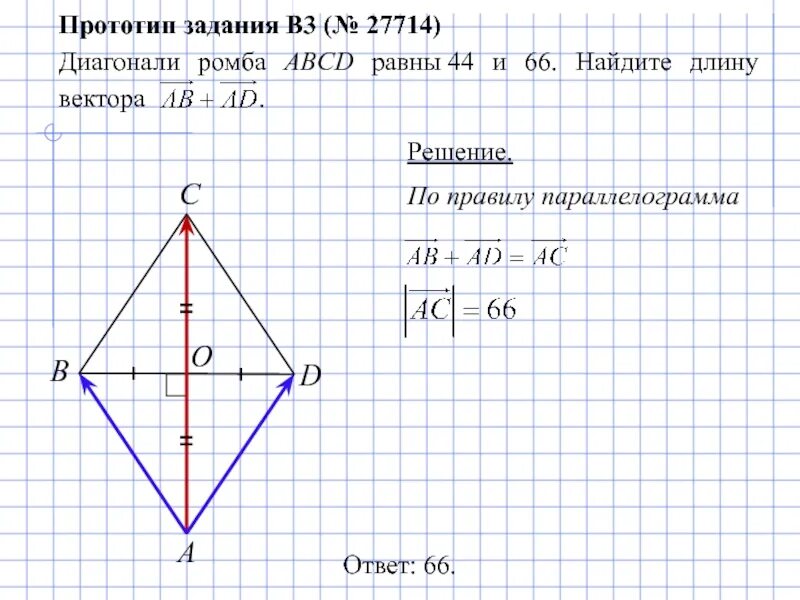 Как найти большую длину диагонали ромба. Как найти большую длину диагонали ромба