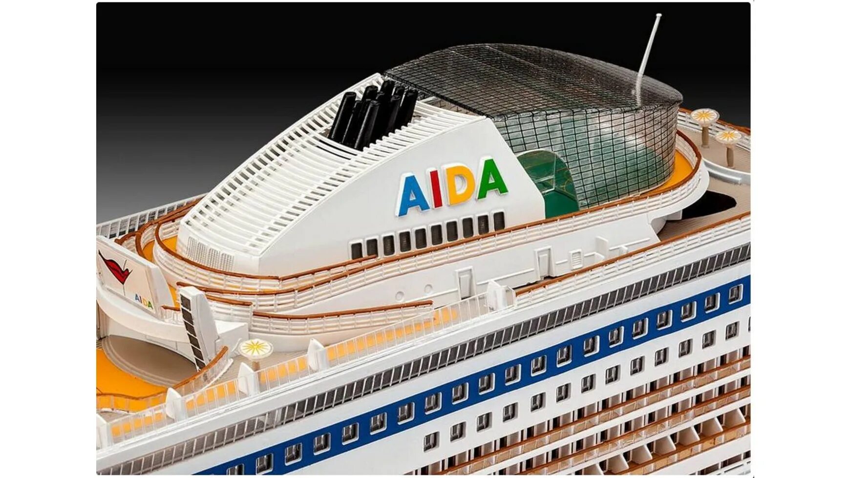 Скачать схему сборки модели лайнера ориана Модель Revell Круїзне судно AIDA diva, -bella, -luna (Німеччина, 2007 р), 1: 400