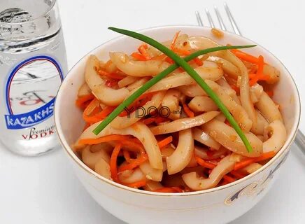 Корейский салат с кальмарами
