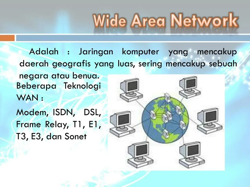 Wide area. Глобальная сеть (Wan). Глобальные сети (Wan-wide area Network) объединяет абонентов. Wide area Network. Wan (World area Network)).