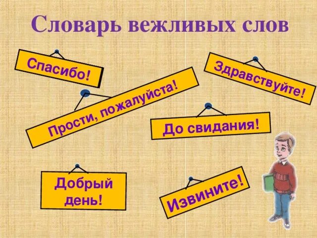 Вежливые слова 3класс