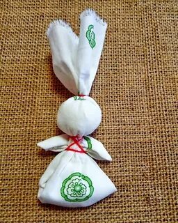 Зайчик на пальчик из ткани народная игрушка