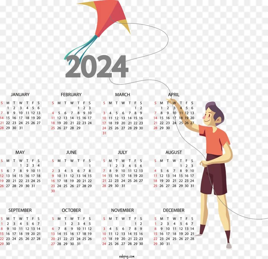 The year is 2024. Календарь 2024. Календарь на 2024 год. Календарь 2024 с рисунком. Календарь 2024 без фона.