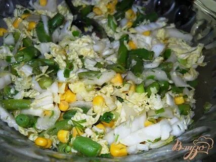 Салат пекинская капуста кукуруза фасоль